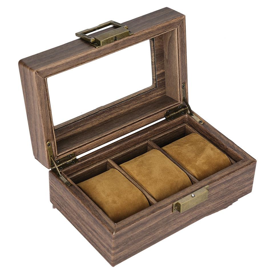 Handmade Retro Luxury Wooden 3/6/12 Grids Watch Boxes Watches Display Case Jewelry Holder Storage Organizer for Watch Holding