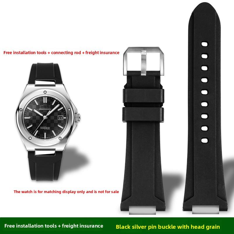 5 цветов Фторкаучуковый Ремешок для часов Для IWC Engineer IW328903 IW328901 IW328902 Водонепроницаемый FKM Ремешок для часов Мужской Резиновый Браслет