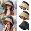 Пляжная шляпа с защитой от ультрафиолета, складная пустая шляпа-цилиндр, модная шляпа-бантик для путешествий