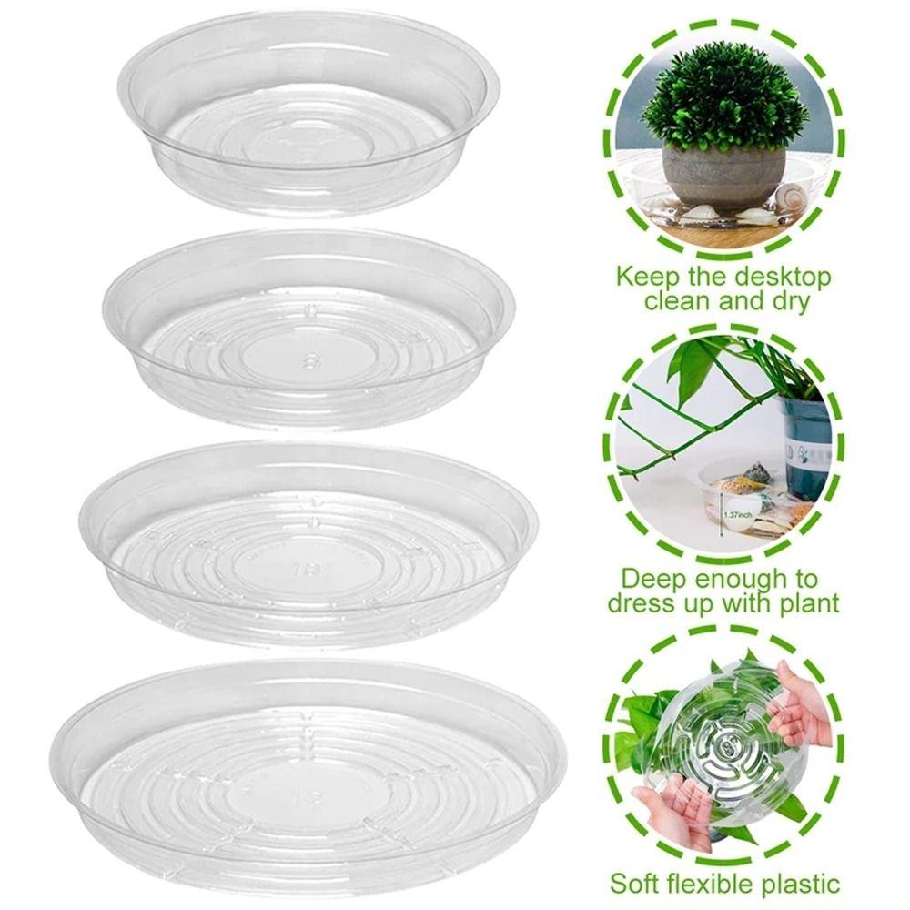 5pcs Round Drip Trays 6/8/10/12 Inch Plant Base Plastic Flower Pot Tray Potted Plant