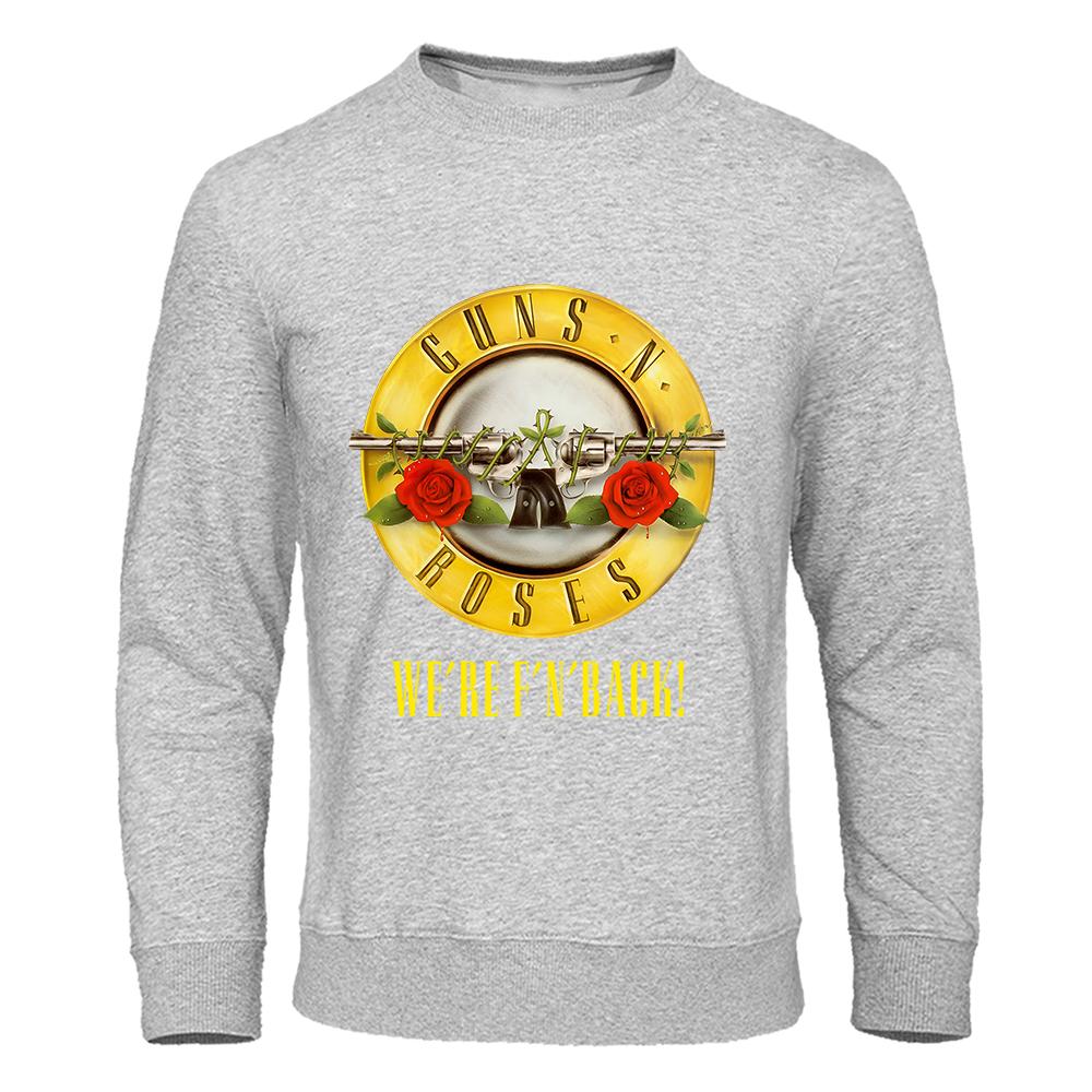 Guns N' Roses We'Re Back Metal Rock Style Hooded Men O-Neck Hoodies Autumn Oversize Hoodie Fashion Casual Clothing