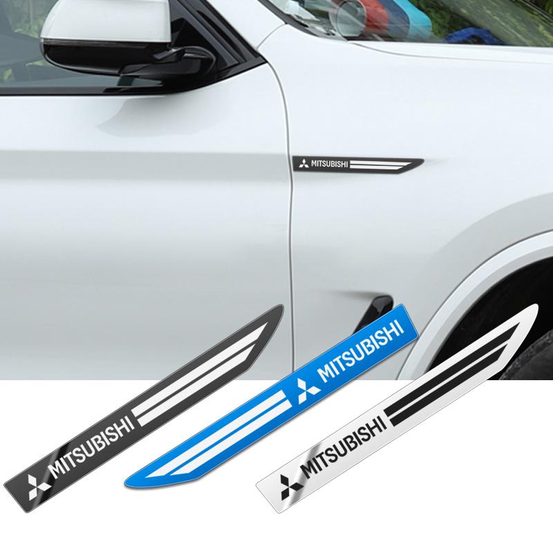 2 шт. Значок-эмблема боковое крыло из нержавеющей стали на крыло для Mitsubishi Pajero Outlander XL Montero Lancer Triton l200 ASX