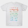 Футболка женская Want To Go Camping Harajuku Print Kawaii футболка летняя с коротким рукавом женская футболка топ футболка