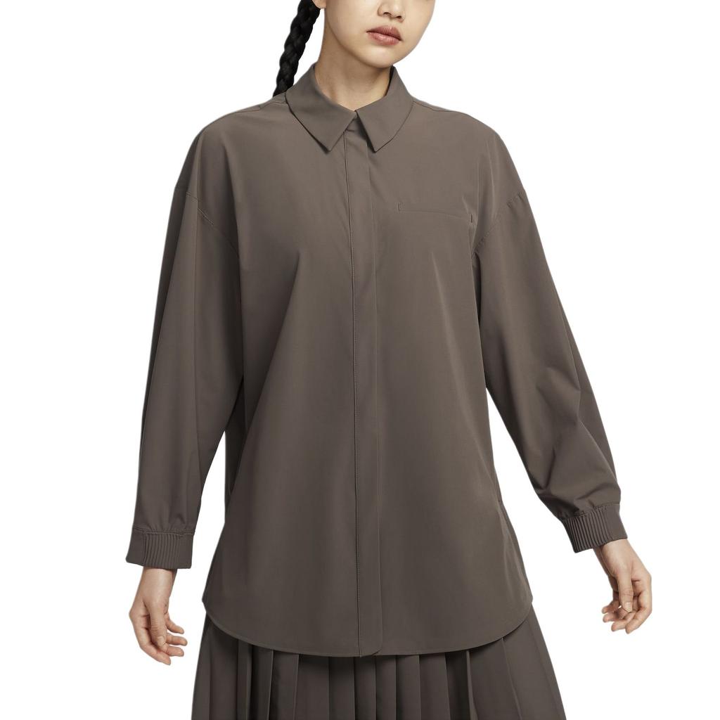 Nike Женская футболка Dri Fit Серо-ореховый/Барочно-коричневый HQ0237-004