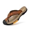 2024 High Quality Men's Summer New Leather Slippers Casual Soft Leather Soft Sole Anti Slip Men's Genuine Leather Sandals