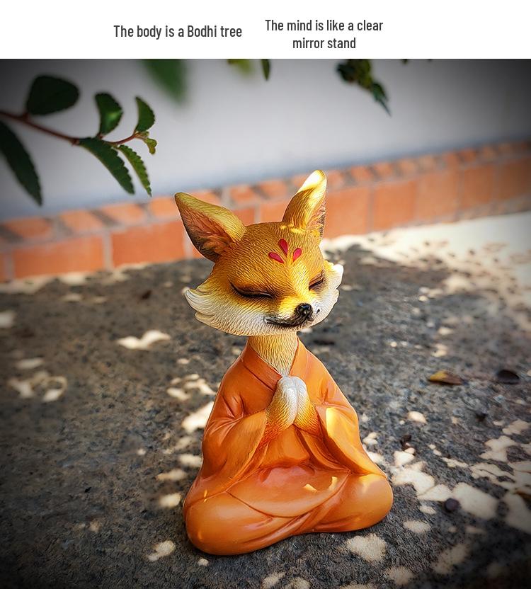 Zazen White Fox Succulent Bonsai Ornaments for Balcony or Garden Decor