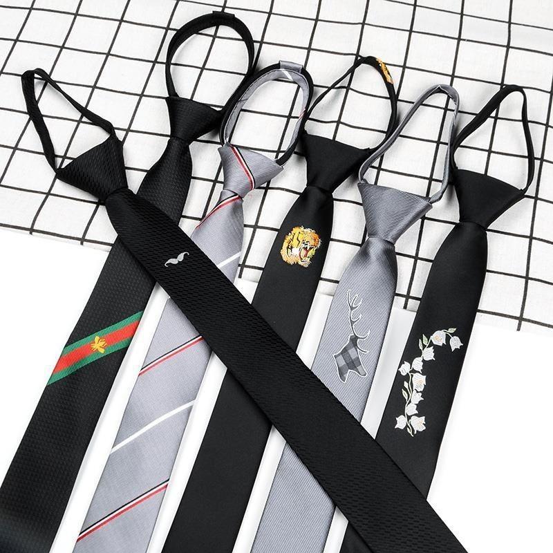 Вышитый галстук с тигром для детей из полосатой шерсти для школы или повседневной носки