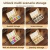 Small portable travel jewelry box, exquisite new model for storing earrings, necklaces, rings, and other accessories with compartments