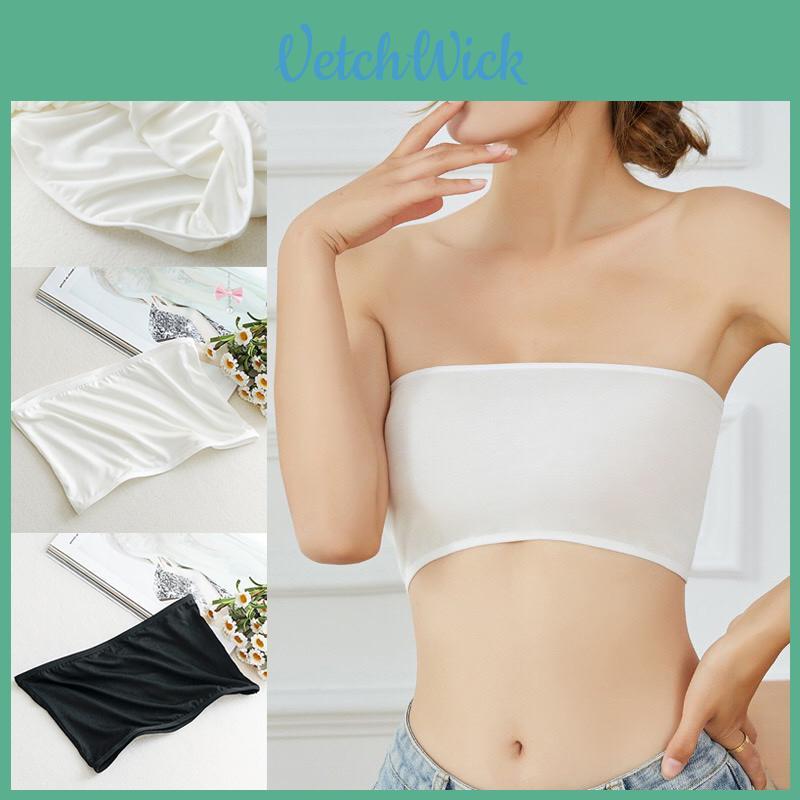 Ultimate Comfort Strapless Seamless Bandeau Sports Bra In Elegant Black And White
