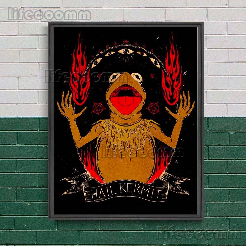 Таинственный ужасный змей и сундук с сокровищами ведьмы, настенная живопись на холсте, абстрактное языческое колдовство, элемент, печать плаката, без рамки