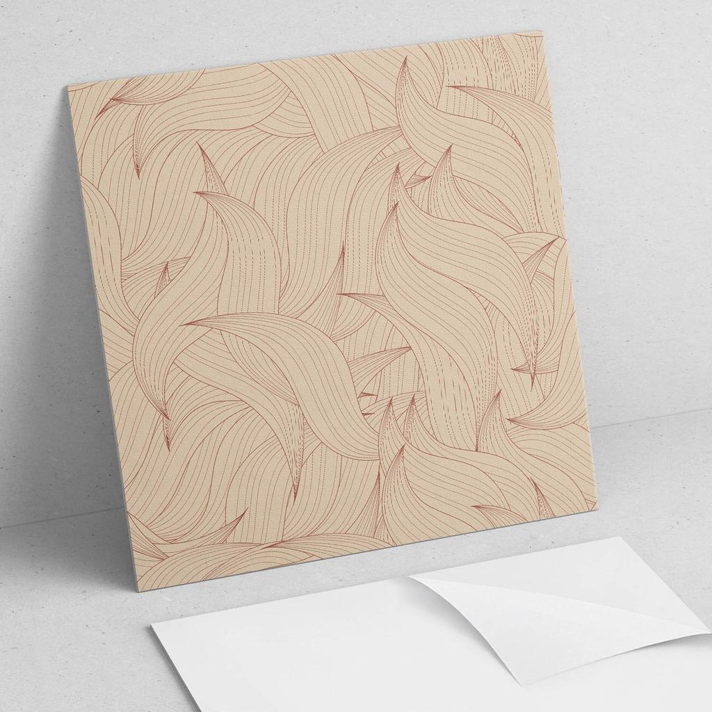 Self-adhesive vinyl tiles with a pattern for the living room, wavy lines pattern, 4x50x50 cm