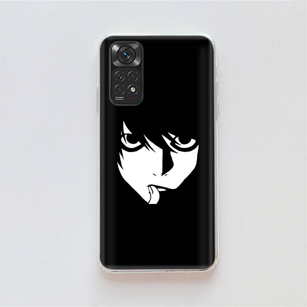 Чехол DT21 Death Note для Samsung A04 A14 A23 A34 A54 M23 M33 M52 M53 Realme 10 9 C30S C35 C55 VIVO Y02S Y21 Y33S Y51 X80 Pro Прозрачный чехол