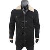 Men Jacket Autumn Winter Woolen Coat Lapel Single-Breasted Mid-Length Windproof Jacket Suede