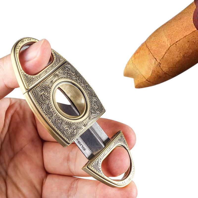 Light Luxury V-Cut Cigar Cutter: Sharp, Portable Cigar Knife, Ideal Men's Smoking Accessory