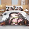 Nezo Kamado Bedding Collection Anime Demon Slayer Duvet Cover Comforter With Bed Linen Single Twin Full Queen Size 3D Kids Girl Boys Gift