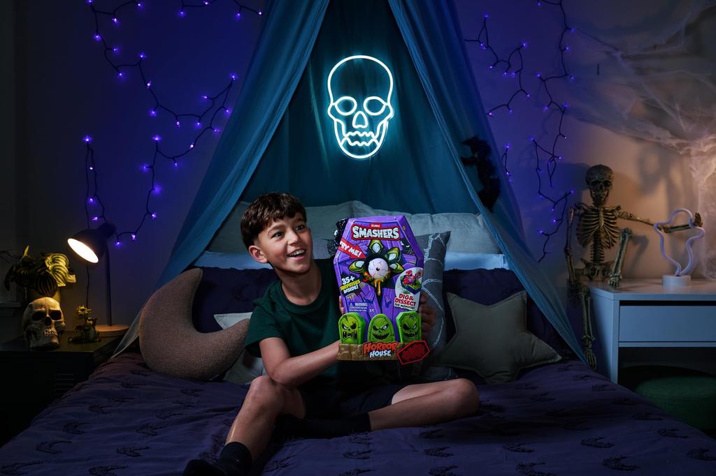 Smashers Мега Дом Ужасов (синий) от ZURU, Интерактивная и Коллекционная Игрушка для Детей и Подростков