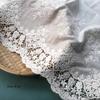 1Yard White Embroidere Flower Cotton Lace Fabric Sewing DIY Trim Wedding Applique Ribbon Collar Cloth