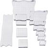 Acrylic Stamp Block Set with Grid Lines,Assorted Sizes Clear Stamp Blocks,Acrylic Mounting Blocks for Scrapbooking Crafts Making