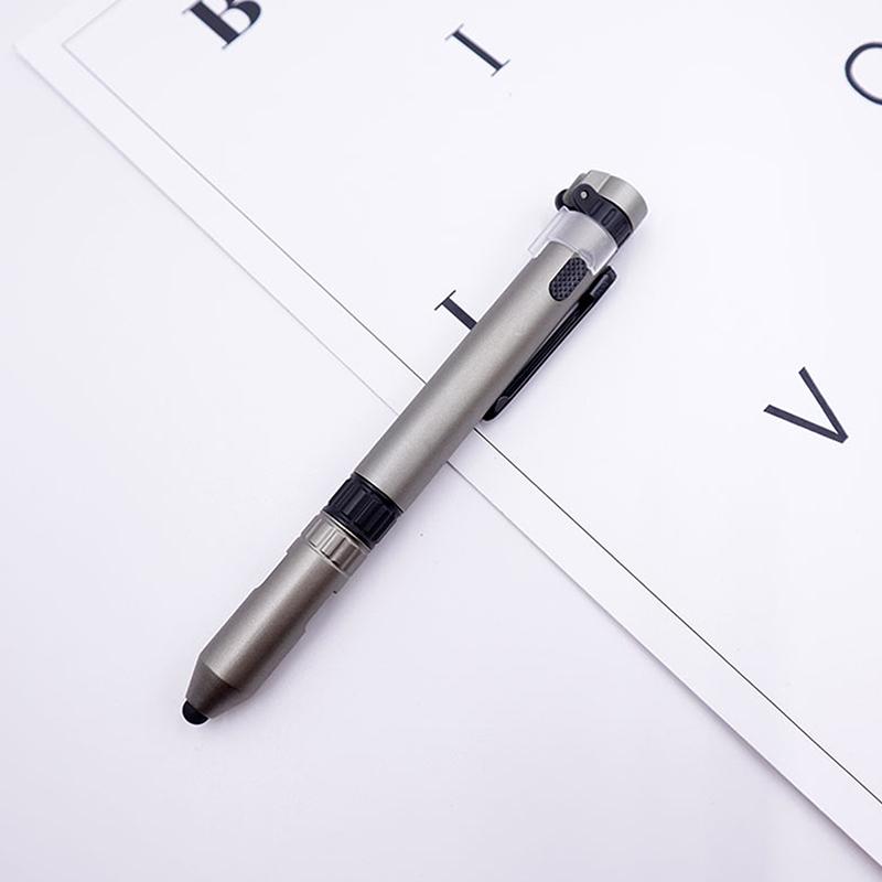 Многофункциональная ручка-светильник для использования на открытом воздухе, военный, туристический, многофункциональный инструмент 6 в 1, отвертка, компас, сенсорный держатель, светящаяся ручка