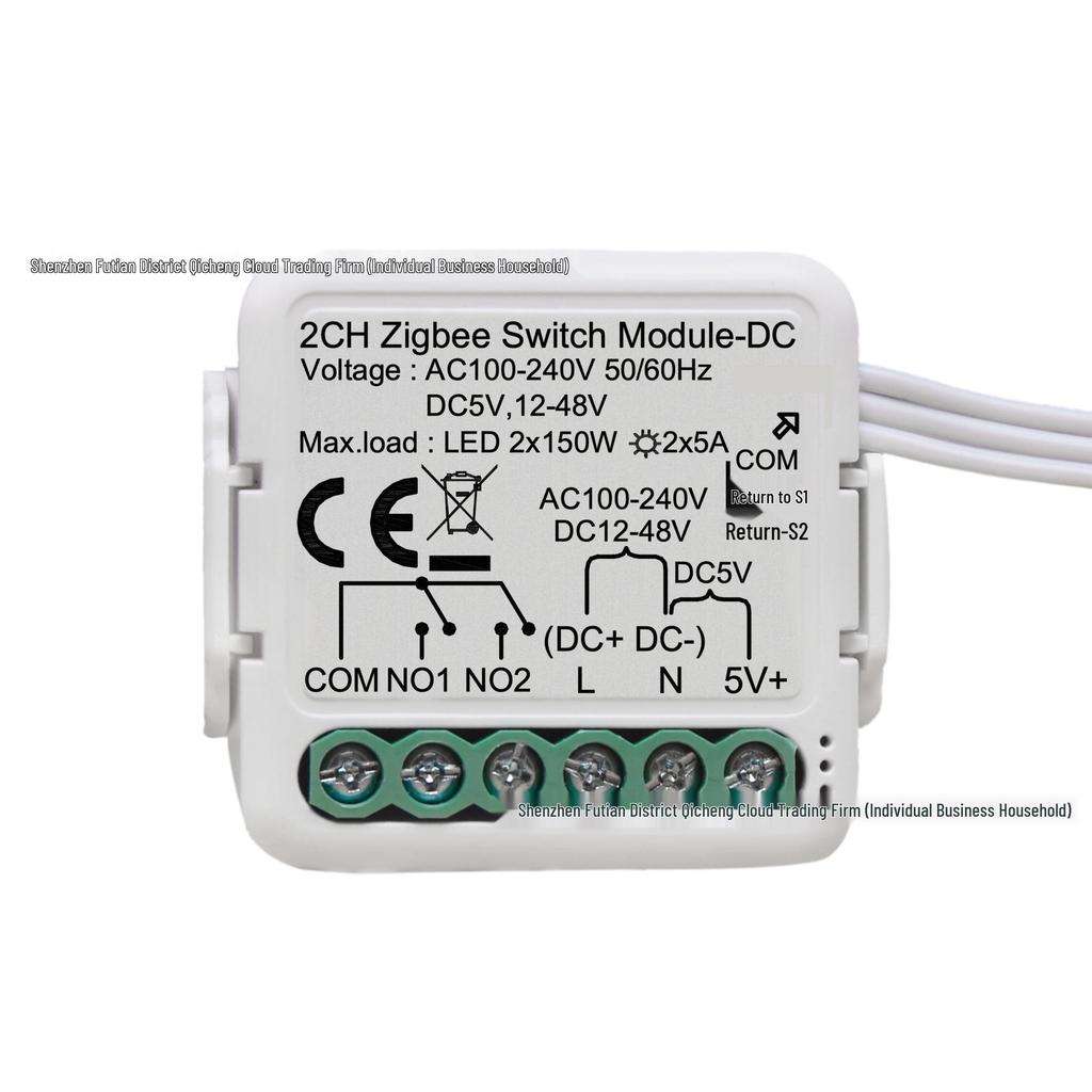 Умный Zigbee WiFi переключатель сухого контакта с дистанционным управлением через приложение