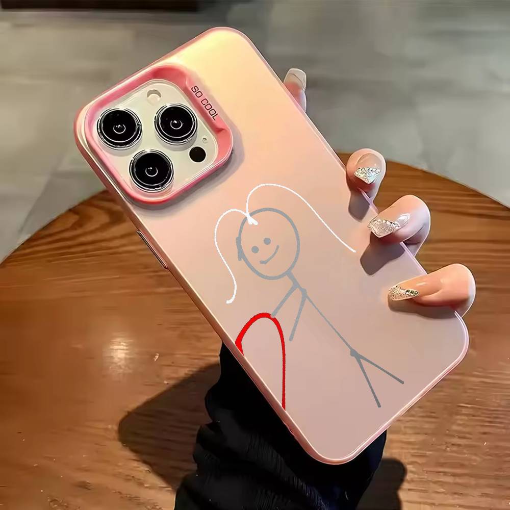 Линия C-Пара обои Чехол для телефона Цвет Серебряный Корпус Для IPhone 17 16 15 14 13 12 11 Pro Max Plus