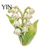 Non-snag Brooch Pin, Enamel Flower Design with Smooth Edges, Lightweight Zinc Alloy Badge for Jackets Scarves Bags Gift Decorative Clothing Pin