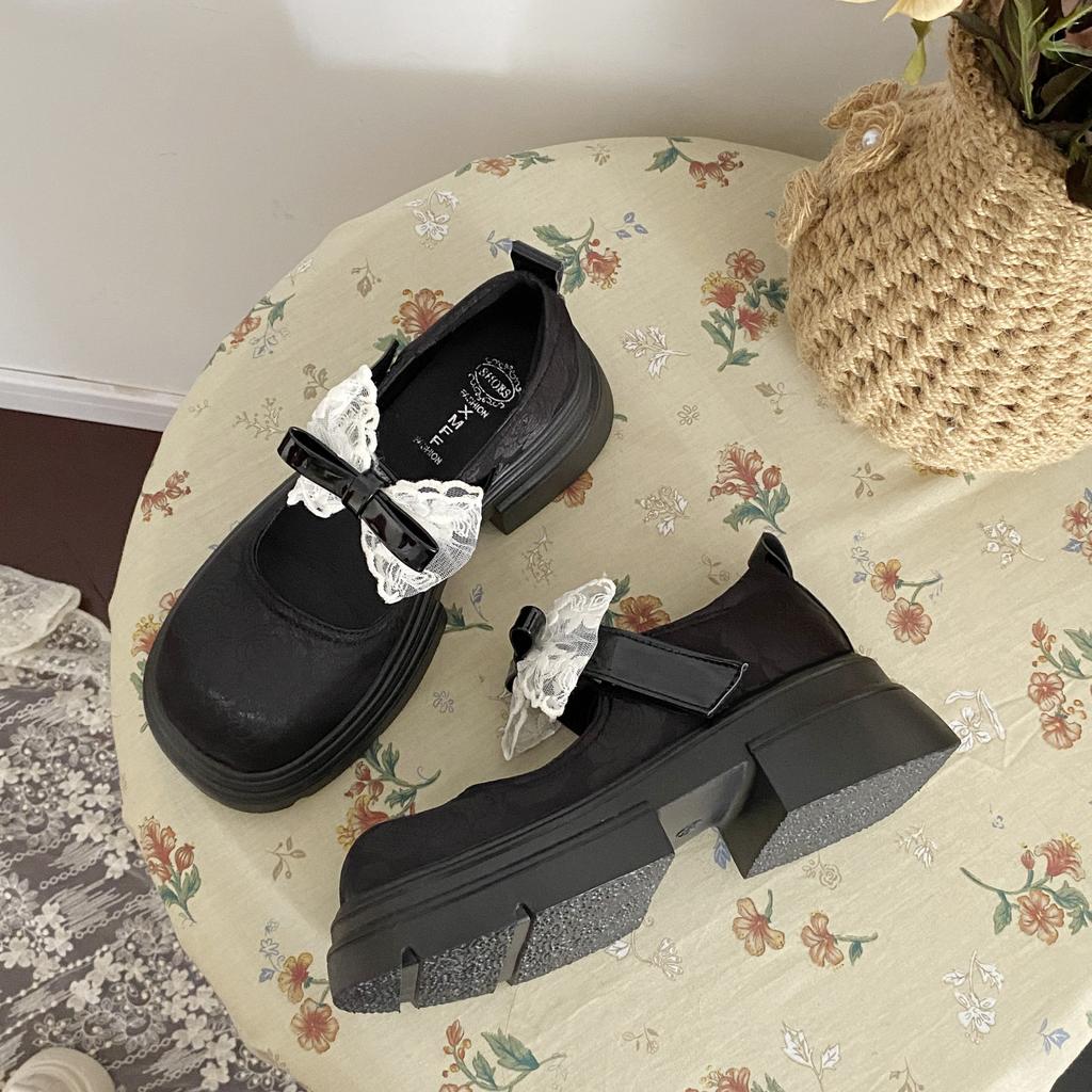 Белые круглые японские туфли jk с юбкой на платформе, маленькие кожаные туфли для женщин, новые летние туфли Mary Jane 2025 года с неглубоким горлом