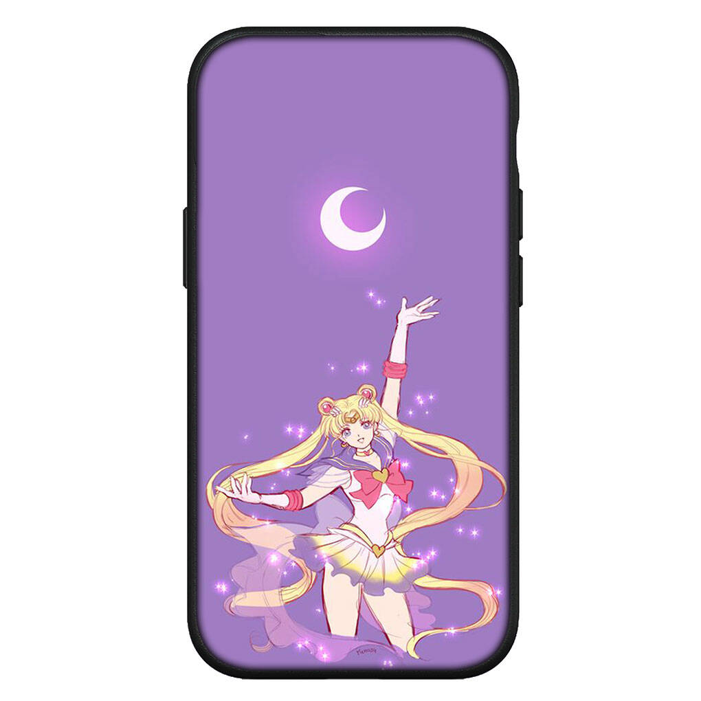 Чехол для iPhone 17 16 15 Xiaomi Poco Redmi Note 14 13 12 11 Pro Max 9 16e Samsung Galaxy S25 S24 S23 OPPO Huawei Sailor Cartoon Moon Чехол для телефона