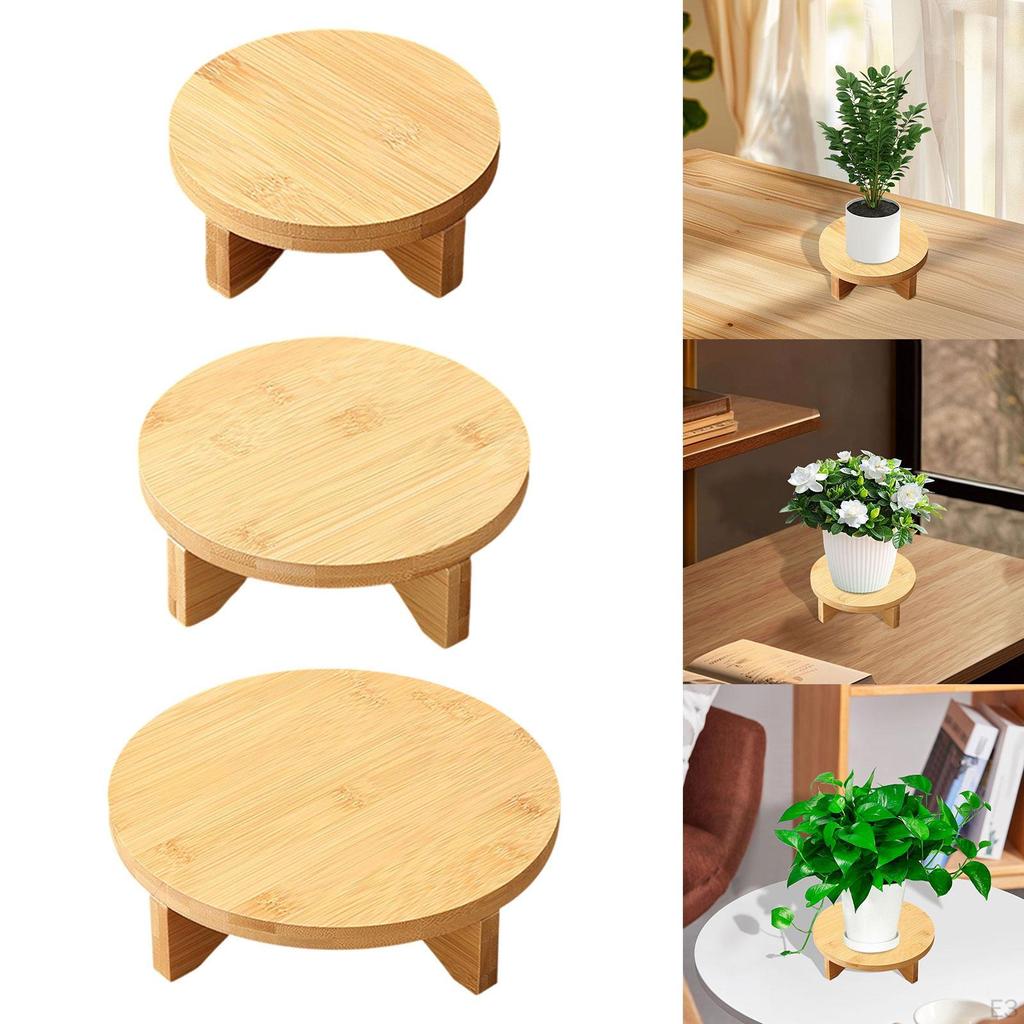 Wooden Planter Stand Desktop Potted Holder Multifunctional Modern Accessories Flower Pot Rack Small