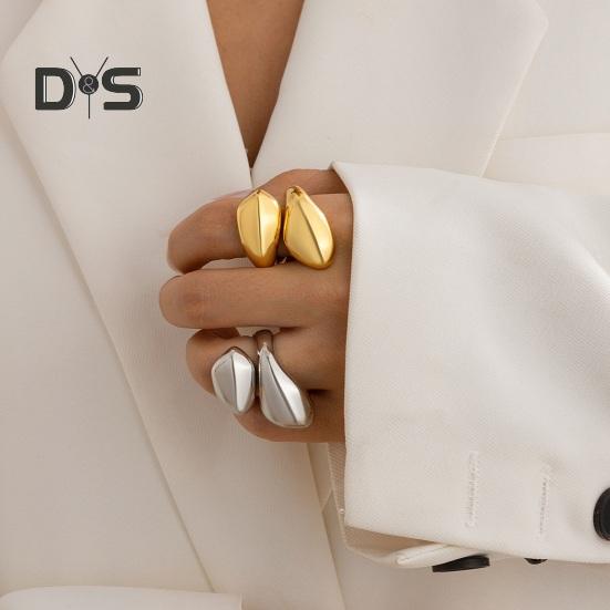 Женское кольцо в стиле хип-хоп, крупное, нестандартное, глянцевое, витое кольцо, каплевидное, сплавное, плиссированное кольцо, модные аксессуары