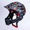 Kids Full Face Bicycle Helmet With LED Light Insect Net CE Certified EPS Lightweight Ventilated Mountain Bike Riding