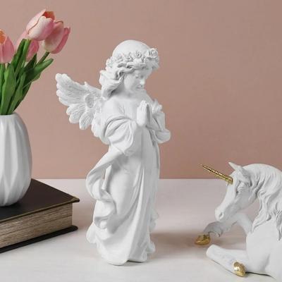 1 шт. Аксессуары для домашнего декора Художественная смола Форма Ангела Красивая фигурка для магазина Скульптура Современное искусство Декор.