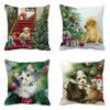 Наволочки с рождественской тематикой Аксессуары для автомобиля Офис Санта-Клаус Гостиная Диван Домашние наволочки