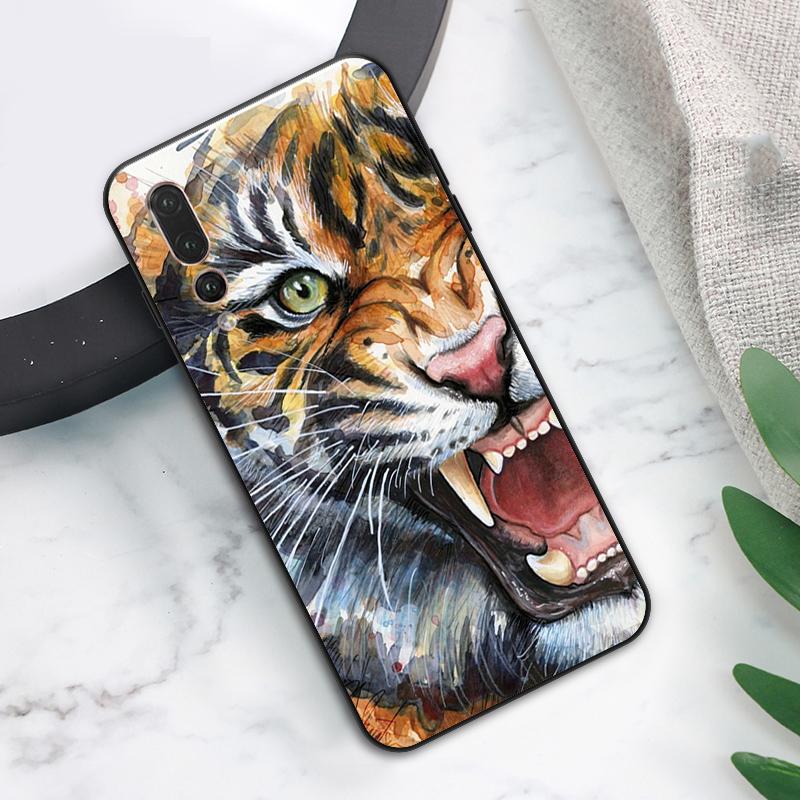 Жесткий чехол с изображением тигра для Huawei Nova Y73 Y72 Y70 Y90 Y60 Y61 Y91 12s 12i 11i 8i 9 10 SE P40 Lite P60 P30 Pro