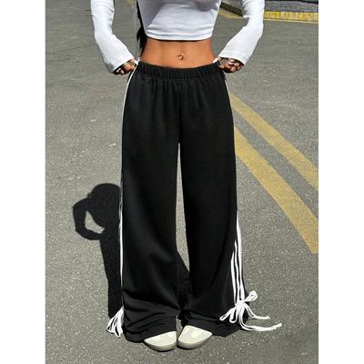 Новые летние повседневные брюки для женщин, свободные прямые широкие брюки в стиле ретро