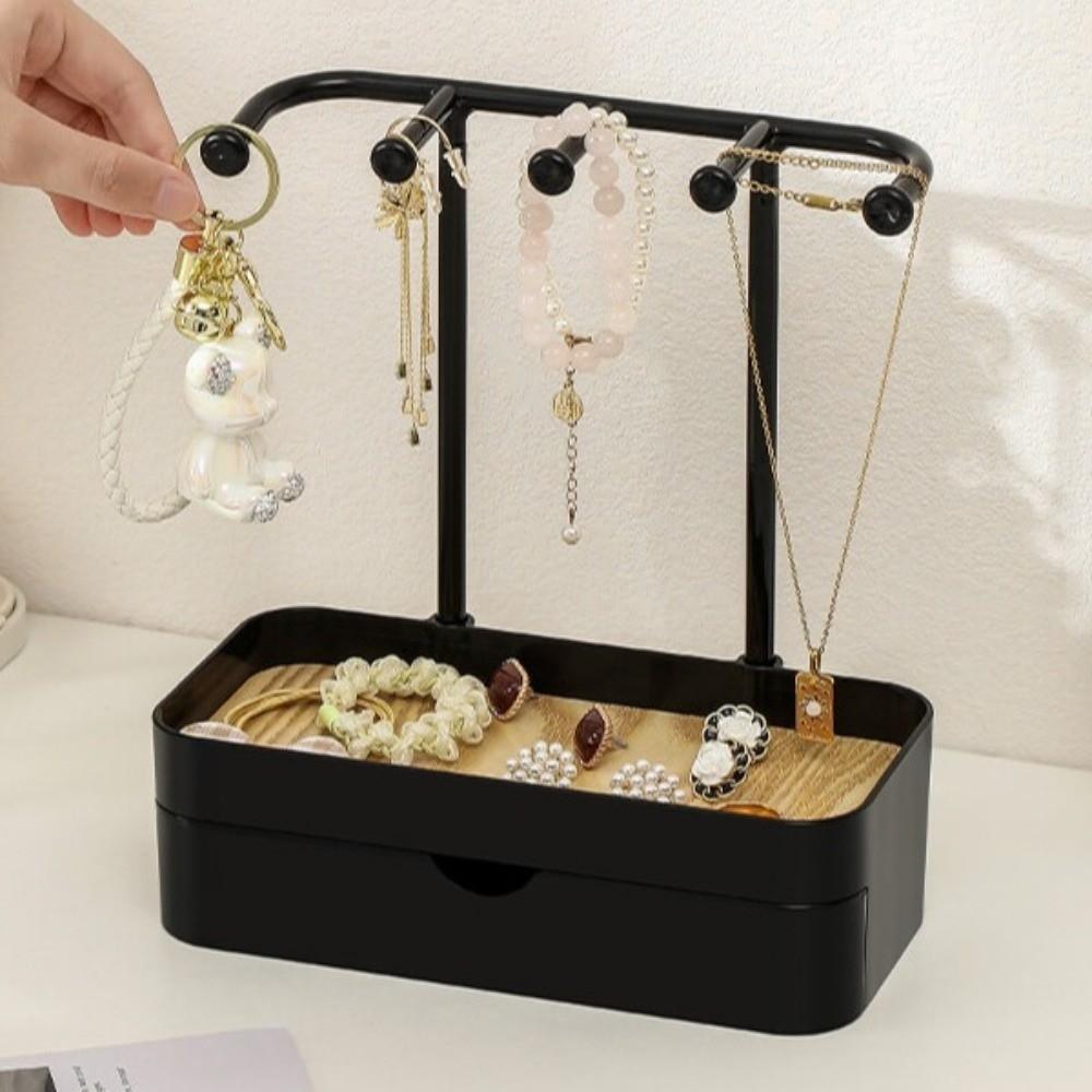 Portable Jewelry Display Holder Double Layer Jewelry Storage Rack Jewelry Organizer Home Display