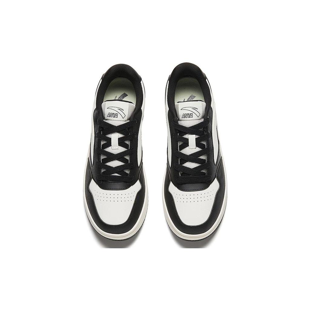 Anta Кроссовки для скейтбординга Life Series Zero Feel Panda Colorway, нескользящие, водонепроницаемые, низкие, мужские, цвет черный, белый 912318060-7