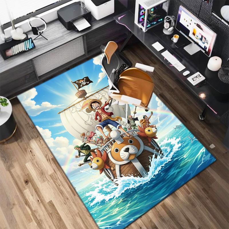 В главных ролях японский мультфильм ONE PIECE Манки Д. Ковер Luffy подходит для гостиной и спальни, коврики для прихожей, офиса, балкона, декоративный ковер V21