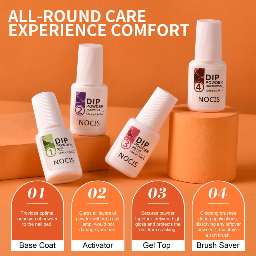 NOCIS 20 Colors Nail Dipping Powder Set Nail Art Dip Powder Starter Kit Fastdrying No UVLED Nail