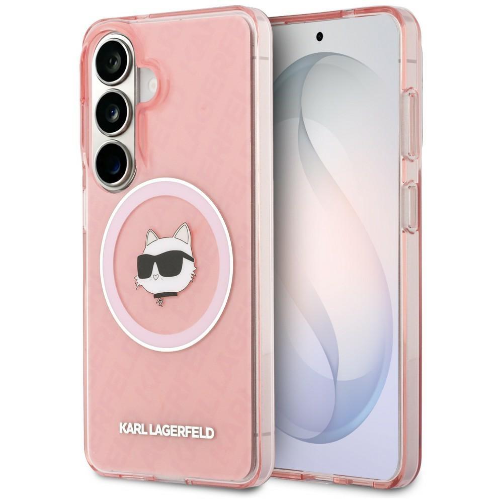 Karl Lagerfeld IML Repeated Choupette MagSafe Case for Samsung Galaxy S26 Pink