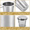 Doyime Tea Strainer, Stainless Steel, for Straining Tea Leaves, Deep Strainer with Lid, Foldable Handle, Dual Handles and Lid, Easy to Clean,