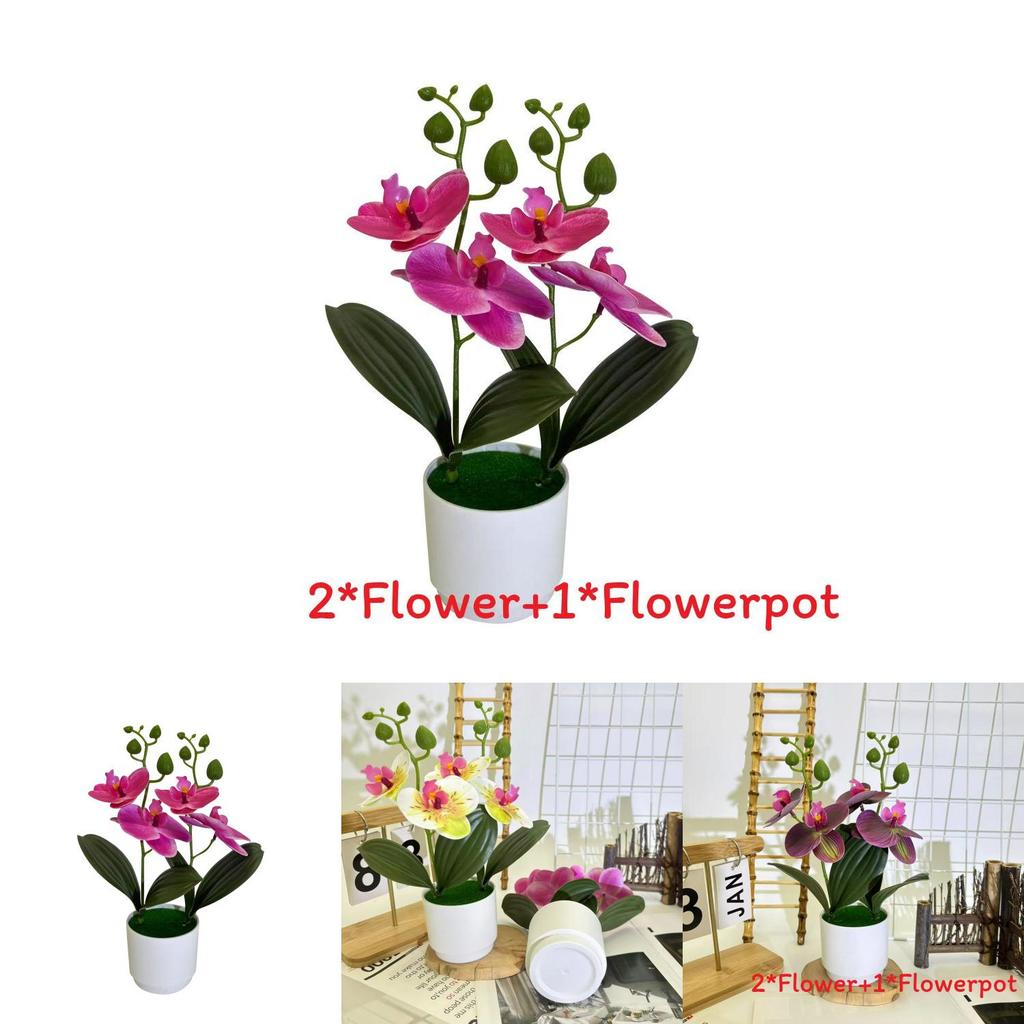 Искусственное растение Фаленопсис с 3D-пленкой для декора помещений и фотосессий