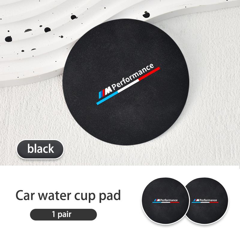 1pair Car Coaster Water Cup Seat Non-slip Mat accessories For BMW 1 2 3 5 7 Series X1 X2 X3 X4 X5 X6 G20 G30 G11 G12