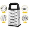 Cheese Grater with Container 4 Sided Stainless Steel Graters for Kitchen Professional Box Grater for Parmesan Vegetables