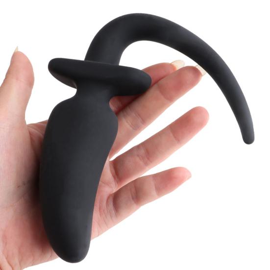 Yousheng Anal Plug Smooth Fast Adaptation Silicone Dog Tail Butt Beads Sex Toy for Beginner