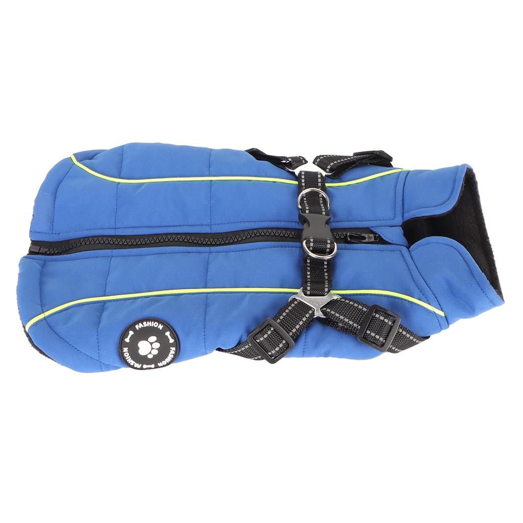 Пальто для собак, теплая водонепроницаемая светоотражающая жилетка для собак, утолщенная шлейка для собак, пальто для зимы и осени