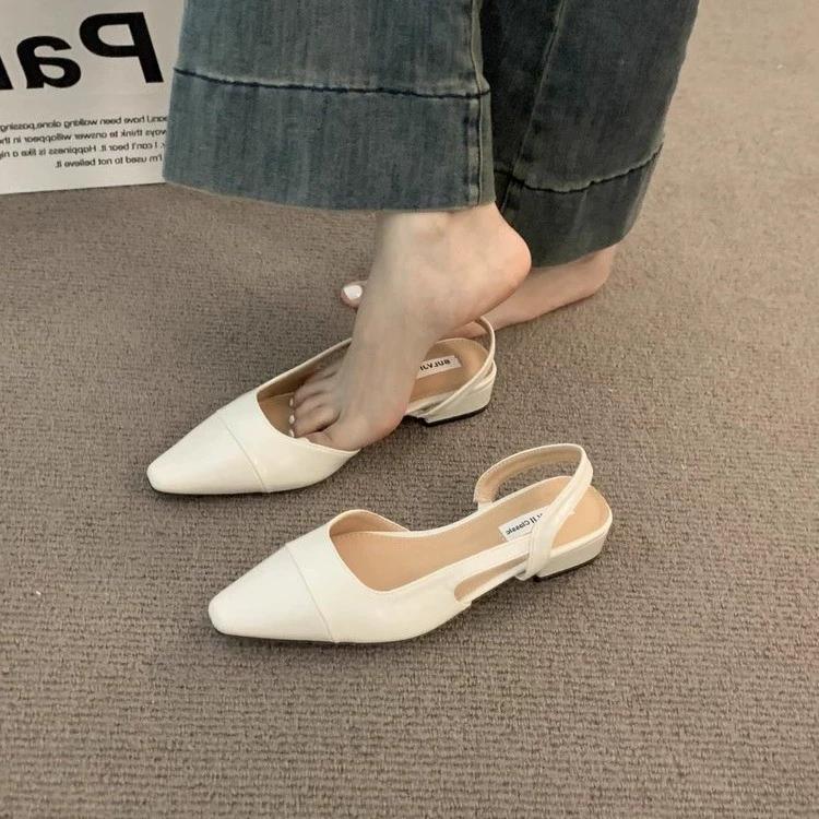 Fashionable French Pointed Mary Jane Sandals Women's Summer Lightweight Gentle Casual Women's Single Shoes