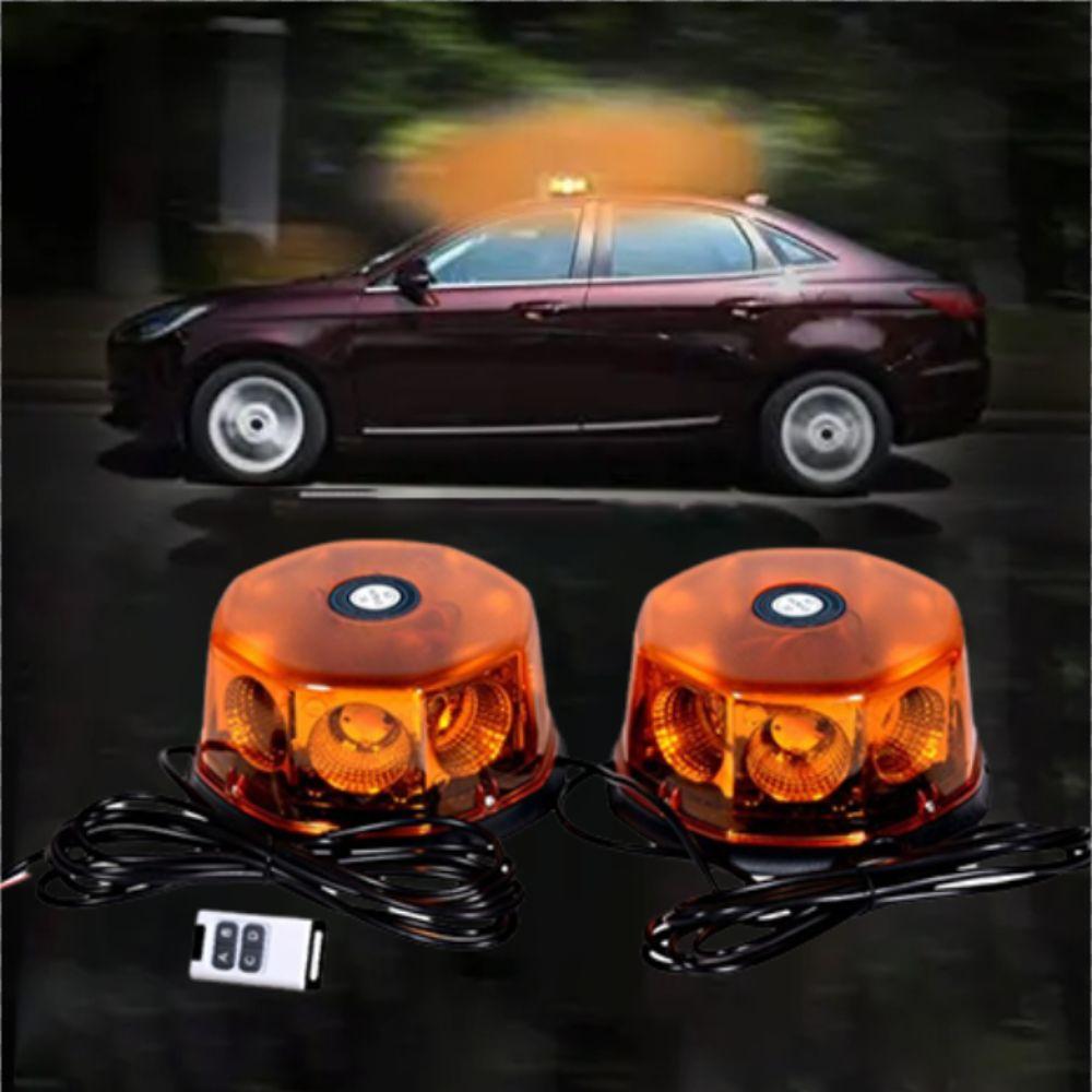 Multi-Mode Flash Magnetic Strobe Light Kit Dual Head Warning Flasher Emergency Rescue
