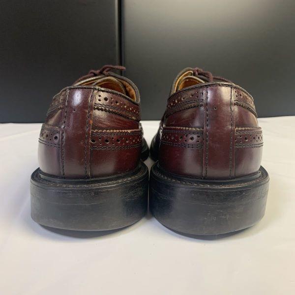 Винтажные туфли оксфорды с длинным крылом Dexter 80-х годов, США, размер 10.5D 28.0-28.5 см, красновато-коричневые(ИСПОЛЬЗОВАЛ)