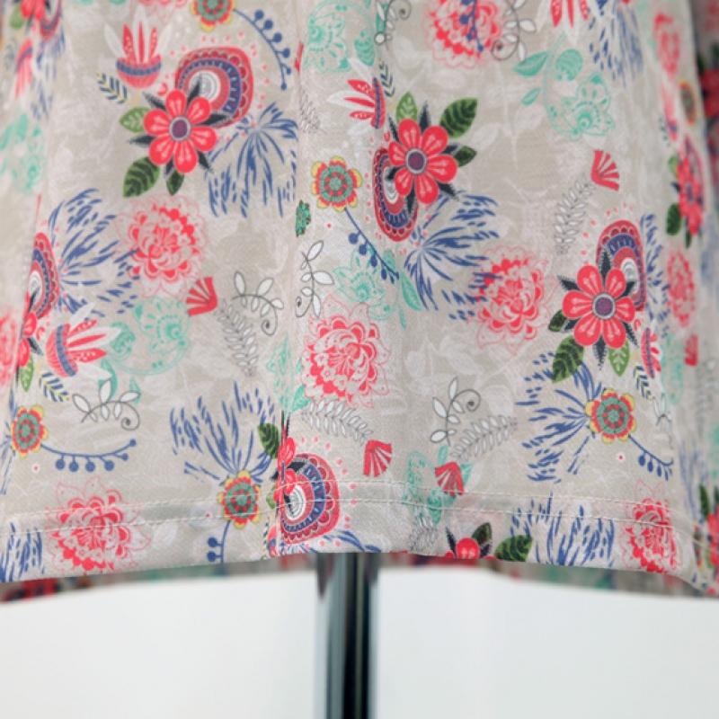 Женская хлопковая футболка с воротником Shiz Madam Floral Garden T57490